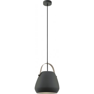 69,95 € Free Shipping | Hanging lamp Eglo Bednall 60W Conical Shape Ø 29 cm. Living room and dining room. Retro and vintage Style. Steel. Gray, pearl gray, brown and terracotta Color