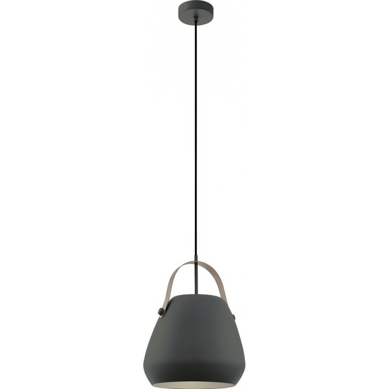 59,95 € Free Shipping | Hanging lamp Eglo Bednall 60W Conical Shape Ø 29 cm. Living room and dining room. Retro and vintage Style. Steel. Gray, pearl gray, brown and terracotta Color