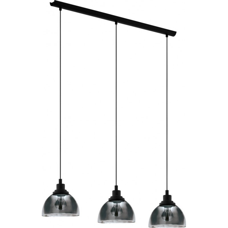 173,95 € Envoi gratuit | Lampe à suspension Eglo Beleser 180W Façonner Étendue 110×91 cm. Salle, cuisine et salle à manger. Style moderne, sophistiqué et conception. Acier. Couleur noir et noir transparent