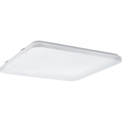 Luz de teto interna Eglo Frania S 50W 3000K Luz quente. Forma Quadrado 53×53 cm. Estilo clássico. Aço e Plástico. Cor branco