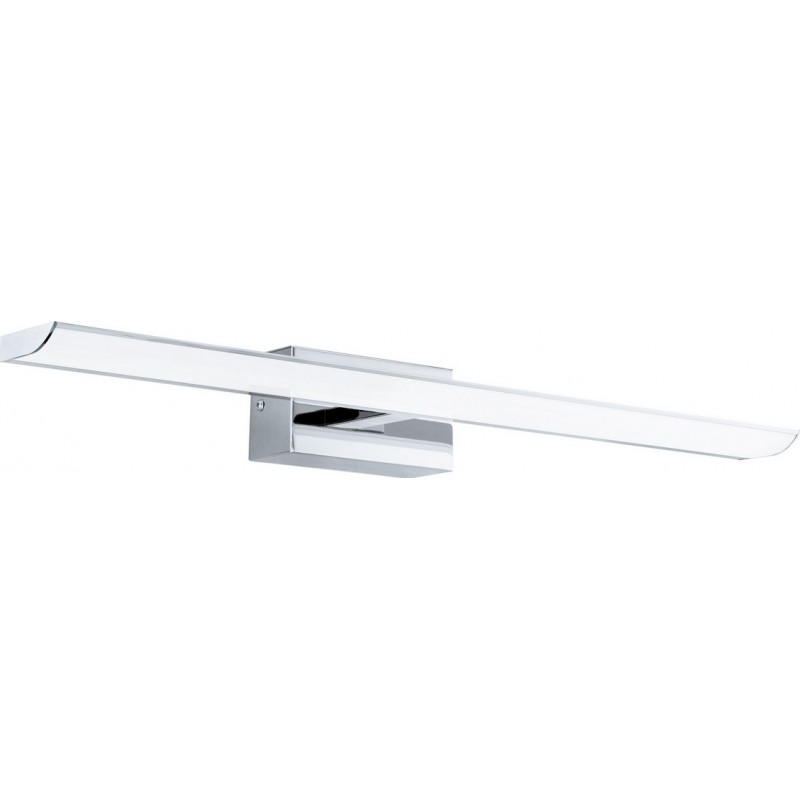 119,95 € Free Shipping | Furniture lighting Eglo Tabiano C 15.5W 2700K Very warm light. Extended Shape 61×7 cm. Mirror lamp Bathroom. Modern and design Style. Steel and Plastic. White, plated chrome and silver Color