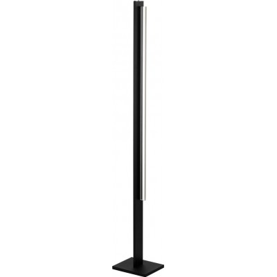 Floor lamp Eglo Spadafora 20W 3000K Warm light. Cylindrical Shape 160×8 cm. Living room, dining room and bedroom. Modern, sophisticated and design Style. Aluminum and Plastic. White and black Color