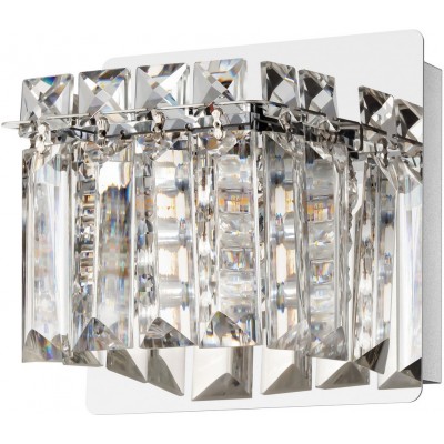 室内壁灯 Eglo Fuertescusa 3W 立方体 形状 13×13 cm. 卧室. 现代的, 复杂的 和 凉爽的 风格. 钢 和 水晶. 镀铬 和 银 颜色