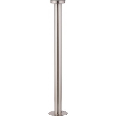 75,95 € Free Shipping | Streetlight Eglo Nisia 60W Cylindrical Shape Ø 20 cm. Floor lamp Terrace, garden and pool. Modern and design Style. Steel, stainless steel and glass. Stainless steel, white and silver Color