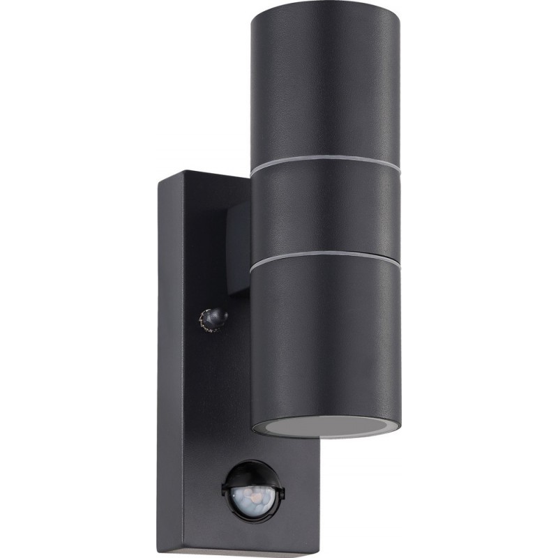 79,95 € Free Shipping | Outdoor wall light Eglo Riga 5 6W Cylindrical Shape 22×7 cm. Terrace, garden and pool. Modern and design Style. Steel, Galvanized steel and Glass. Anthracite and black Color