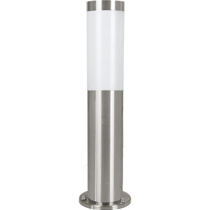 24,95 € Free Shipping | Streetlight Eglo Helsinki 12W Cylindrical Shape Ø 7 cm. Floor lamp Terrace, garden and pool. Modern and design Style. Steel, stainless steel and plastic. Stainless steel, white and silver Color