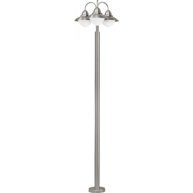 368,95 € Kostenloser Versand | Strassenlicht Eglo Sidney 180W Ø 60 cm. Stehlampe Stahl, rostfreier stahl und glas. Rostfreier stahl, weiß und silber Farbe