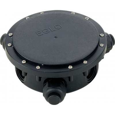 19,95 € Free Shipping | Lighting fixtures Eglo Connector Box Ø 15 cm. Outdoor connection box Plastic. Black Color
