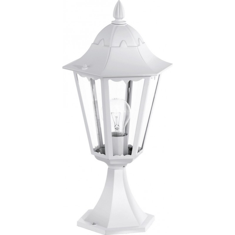 19,95 € Free Shipping | Luminous beacon Eglo Navedo 60W Conical Shape Ø 23 cm. Socket lamp Terrace, garden and pool. Retro and vintage Style. Aluminum and Glass. White Color