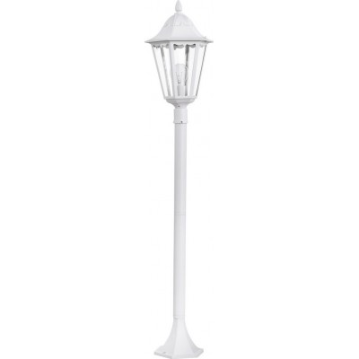 71,95 € Envio grátis | Iluminação pública Eglo Navedo 60W Ø 23 cm. Luminária de piso Alumínio e vidro. Cor branco