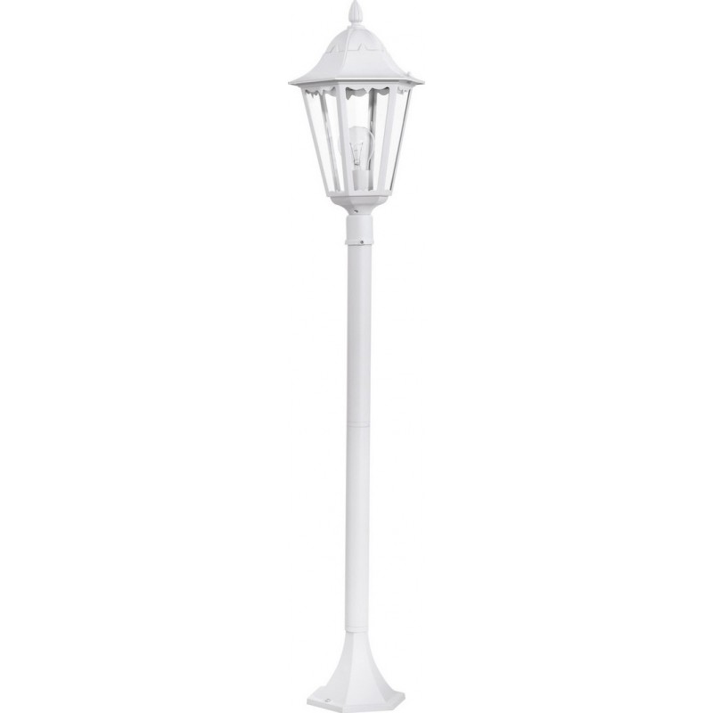 71,95 € Free Shipping | Streetlight Eglo Navedo 60W Ø 23 cm. Floor lamp Aluminum and glass. White Color