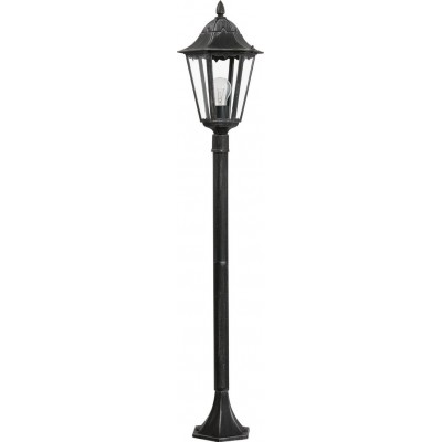 71,95 € Free Shipping | Streetlight Eglo Navedo 60W Ø 23 cm. Aluminum and glass. Black and silver Color