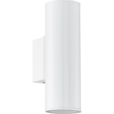 53,95 € Free Shipping | Outdoor wall light Eglo Riga 6W Cylindrical Shape 20×7 cm. Terrace, garden and pool. Modern and design Style. Steel and galvanized steel. White Color