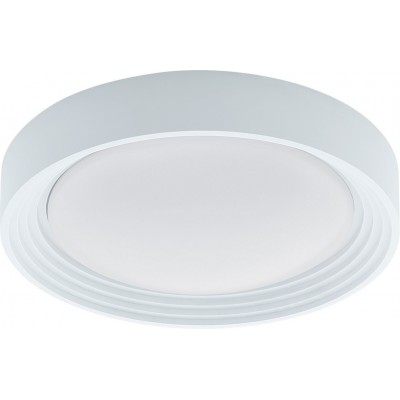 Lámpara de exterior Eglo Ontaneda 8.5W 3000K Luz cálida. Ø 32 cm. Lámpara de pared y techo Plástico. Color blanco