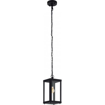64,95 € Free Shipping | Outdoor lamp Eglo Alamonte 1 60W Cubic Shape 129×15 cm. Hanging lamp Terrace, garden and pool. Modern, sophisticated and design Style. Steel, galvanized steel and glass. Black Color