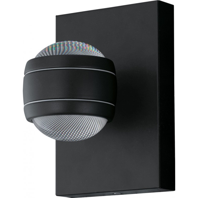 62,95 € Free Shipping | Outdoor wall light Eglo Sesimba 7.5W 3000K Warm light. Cubic Shape 20×13 cm. Terrace, garden and pool. Retro, vintage and design Style. Steel, Galvanized steel and Plastic. Black Color