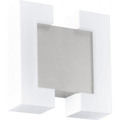 47,95 € Free Shipping | Outdoor wall light Eglo Sitia 9.5W 3000K Warm light. Cubic Shape 18×18 cm. Terrace, garden and pool. Modern and design Style. Steel, galvanized steel and plastic. White, nickel and matt nickel Color