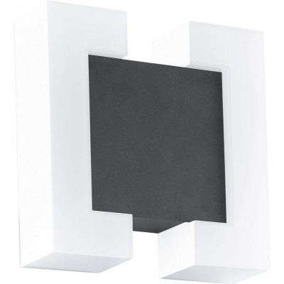 44,95 € Free Shipping | Outdoor wall light Eglo Sitia 9.5W 3000K Warm light. Cubic Shape 18×18 cm. Terrace, garden and pool. Modern and design Style. Steel, galvanized steel and plastic. Anthracite, white and black Color