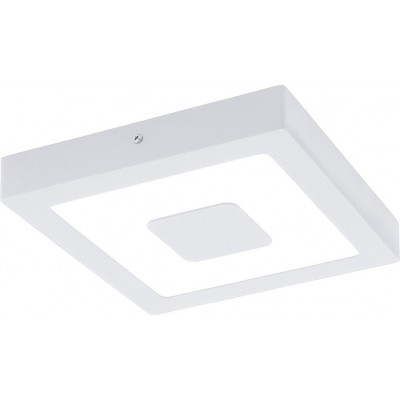 Outdoor lamp Eglo Iphias 16.5W 3000K Warm light. Square Shape 23×23 cm. Wall and ceiling lamp Terrace, garden and pool. Modern and design Style. Aluminum and Plastic. White Color