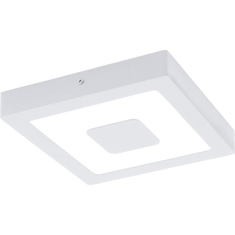 69,95 € Free Shipping | Outdoor lamp Eglo Iphias 16.5W 3000K Warm light. Square Shape 23×23 cm. Wall and ceiling lamp Terrace, garden and pool. Modern and design Style. Aluminum and plastic. White Color
