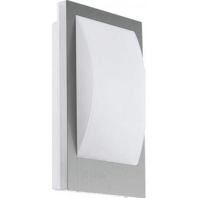 78,95 € Free Shipping | Outdoor wall light Eglo Verres C 9W Rectangular Shape 29×18 cm. Terrace, garden and pool. Modern and design Style. Steel, stainless steel and plastic. Stainless steel, white and silver Color