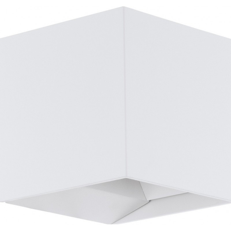 78,95 € Free Shipping | Outdoor wall light Eglo Calpino 6.5W 3000K Warm light. Cubic Shape 11×11 cm. Terrace, garden and pool. Modern, design and cool Style. Aluminum. White Color