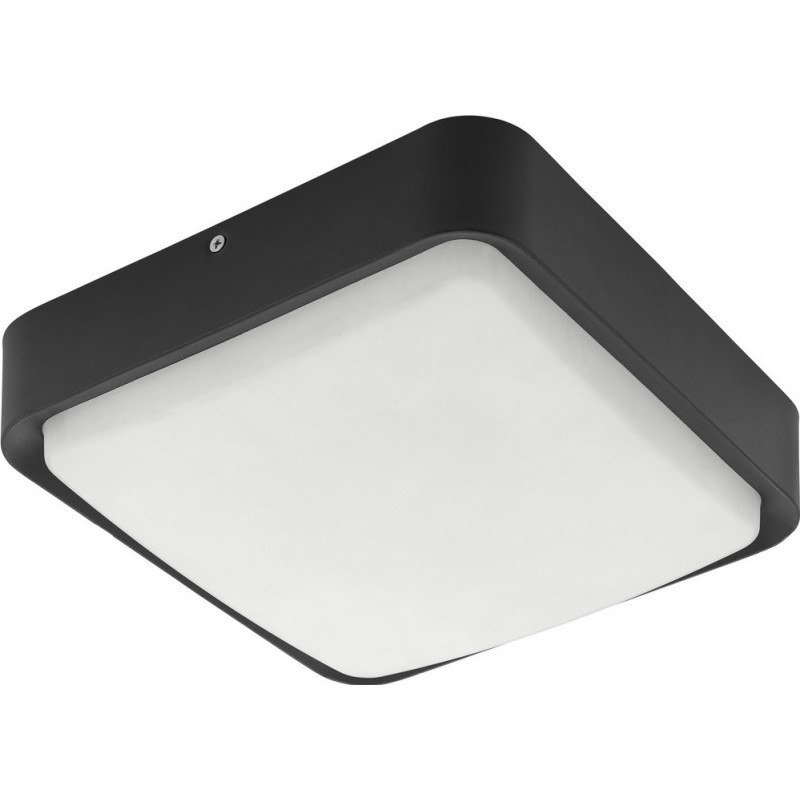 116,95 € Free Shipping | Outdoor lamp Eglo Piove C 14W 3000K Warm light. Square Shape 25×25 cm. Wall and ceiling lamp Terrace, garden and pool. Modern and design Style. Aluminum and plastic. White and black Color