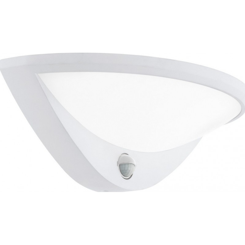 89,95 € Free Shipping | Outdoor wall light Eglo Belcreda 9.5W 3000K Warm light. Oval Shape 33×13 cm. Terrace, garden and pool. Modern and design Style. Aluminum and Plastic. White Color