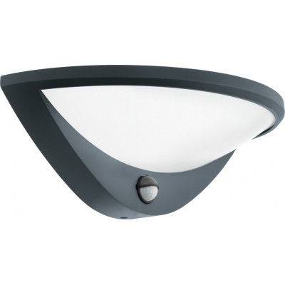 Applique murale d'extérieur Eglo Belcreda 9.5W 3000K Lumière chaude. Façonner Ovale 33×13 cm. Terrasse, jardin et piscine. Style moderne et conception. Aluminium et Plastique. Couleur anthracite, blanc et noir