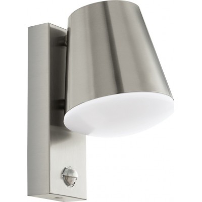 61,95 € Free Shipping | Outdoor wall light Eglo Caldiero 10W Conical Shape 24×14 cm. Terrace, garden and pool. Modern and design Style. Steel, stainless steel and plastic. Stainless steel, white and silver Color