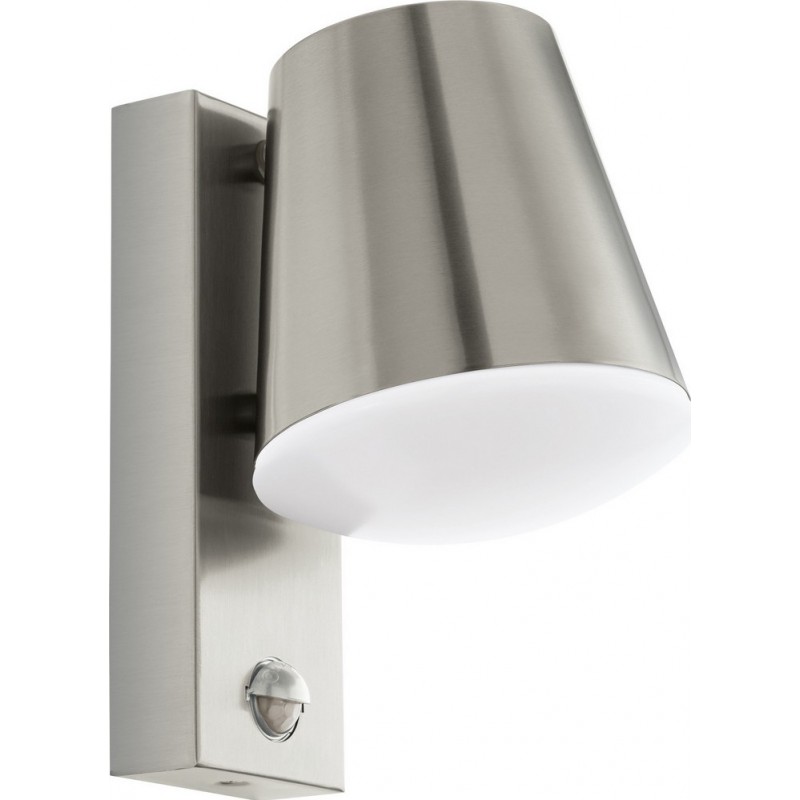 49,95 € Free Shipping | Outdoor wall light Eglo Caldiero 10W Conical Shape 24×14 cm. Terrace, garden and pool. Modern and design Style. Steel, Stainless steel and Plastic. Stainless steel, white and silver Color