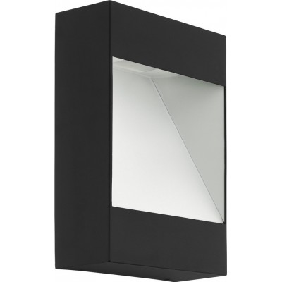 Aplique de pared exterior Eglo Manfria 10W 3000K Luz cálida. Forma Cúbica 30×20 cm. Terraza, jardín y piscina. Estilo moderno y diseño. Aluminio. Color antracita, blanco y negro