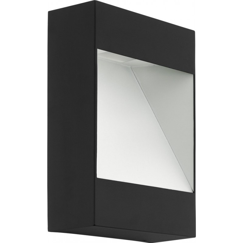 49,95 € Free Shipping | Outdoor wall light Eglo Manfria 10W 3000K Warm light. Cubic Shape 30×20 cm. Terrace, garden and pool. Modern and design Style. Aluminum. Anthracite, white and black Color