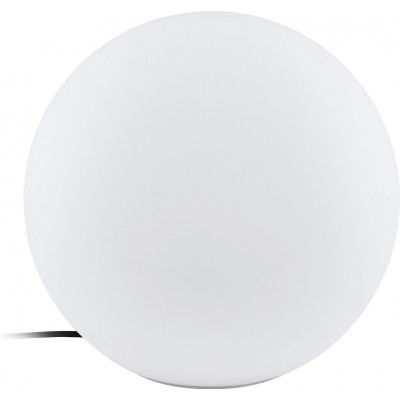 照明付き家具 Eglo Monterolo C 9W E27 LED RGBTW A60 球状 形状 Ø 39 cm. フロアランプ テラス, 庭園 そして プール. モダン そして 設計 スタイル. プラスチック. 白い カラー