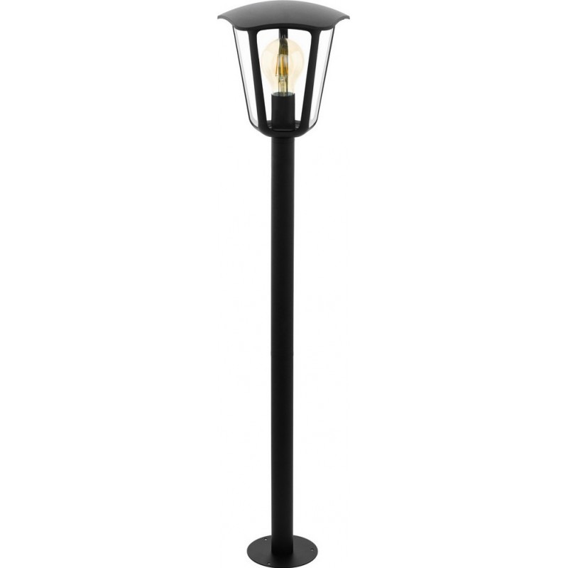 94,95 € Free Shipping | Streetlight Eglo Monreale 60W Conical Shape Ø 23 cm. Floor lamp Terrace, garden and pool. Modern and design Style. Aluminum and plastic. Black Color