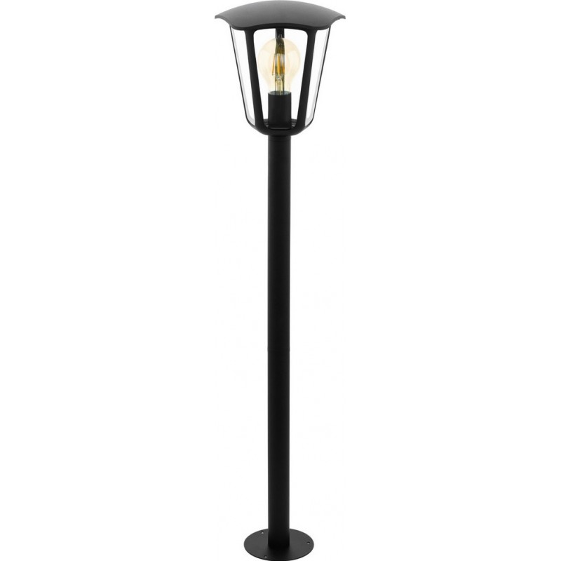 89,95 € Envío gratis | Farola Eglo Monreale 60W Ø 23 cm. Aluminio y plástico. Color negro