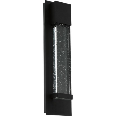 98,95 € Free Shipping | Outdoor wall light Eglo Villagrazia 6.5W 3000K Warm light. Extended Shape 30×12 cm. Terrace, garden and pool. Modern, design and cool Style. Aluminum and glass. Black Color