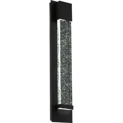 125,95 € Free Shipping | Outdoor wall light Eglo Villagrazia 6.5W 3000K Warm light. Extended Shape 40×12 cm. Terrace, garden and pool. Modern, design and cool Style. Aluminum and Glass. Black Color