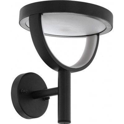 Outdoor wall light Eglo Francari 11W 3000K Warm light. Angular Shape 26×22 cm. Terrace, garden and pool. Modern, design and cool Style. Aluminum and plastic. Anthracite, white and black Color