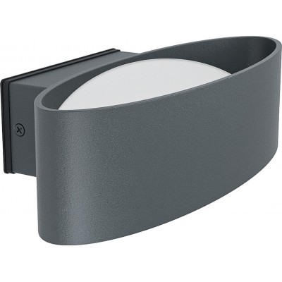 63,95 € Free Shipping | Outdoor wall light Eglo Chinoa 10W 3000K Warm light. Oval Shape 27×8 cm. Terrace, garden and pool. Modern, design and cool Style. Steel, aluminum and plastic. Anthracite and black Color