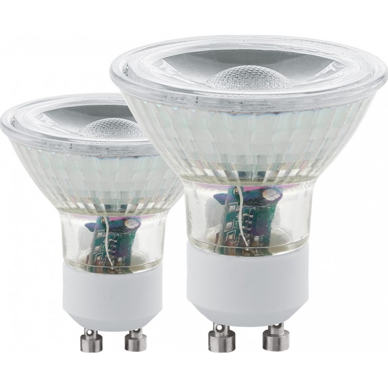 4,95 € 免费送货 | LED灯泡 Eglo LM LED GU10 3.3W GU10 LED 3000K 暖光. 锥 形状 Ø 5 cm. 玻璃