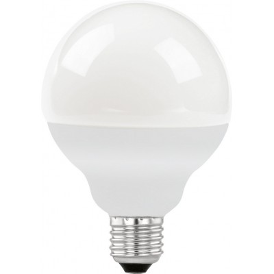 6,95 € Free Shipping | LED light bulb Eglo LM LED E27 12W E27 LED G90 3000K Warm light. Spherical Shape Ø 9 cm. Plastic. Opal Color