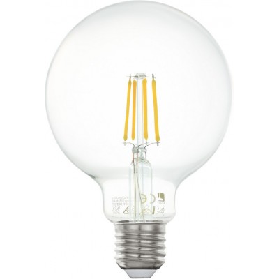 Ampoule LED Eglo LM LED E27 4W E27 LED G95 2700K Lumière très chaude. Façonner Sphérique Ø 9 cm. Verre