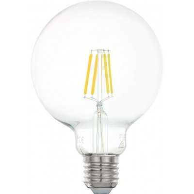 7,95 € Free Shipping | LED light bulb Eglo LM LED E27 6W E27 LED G95 2700K Very warm light. Spherical Shape Ø 9 cm. Glass