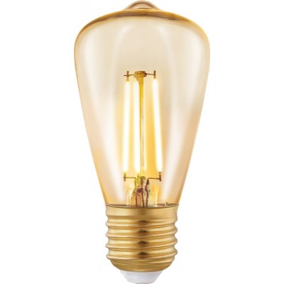 LED電球 Eglo LM LED E27 3.5W E27 LED ST48 2200K とても暖かい光. コニカル 形状 Ø 4 cm. ガラス. オレンジ カラー