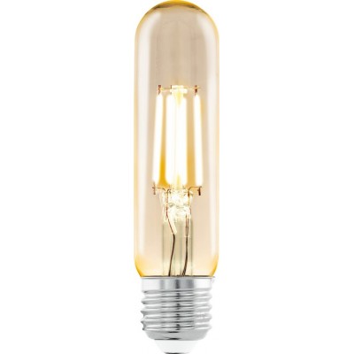 Ampoule LED Eglo LM LED E27 3.5W E27 LED T32 2200K Lumière très chaude. Façonner Cylindrique Ø 3 cm. Verre. Couleur orange