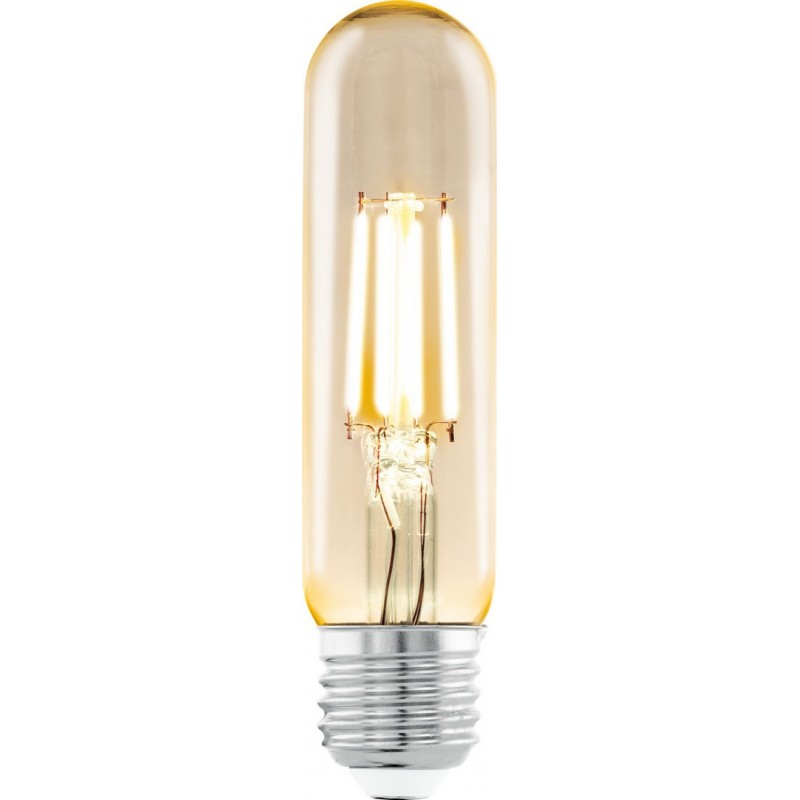 8,95 € Бесплатная доставка | Светодиодная лампа Eglo LM LED E27 3.5W E27 LED T32 2200K Очень теплый свет. Цилиндрический Форма Ø 3 cm. Стекло. Апельсин Цвет