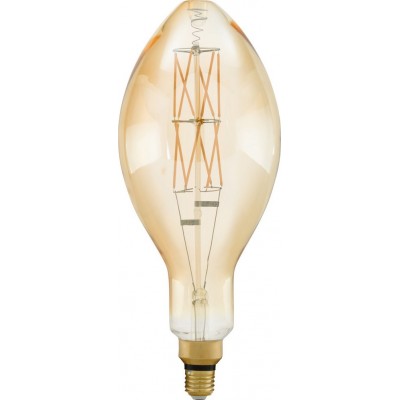 49,95 € Free Shipping | LED light bulb Eglo LM LED E27 8W E27 LED E140 2100K Very warm light. Ø 14 cm. Glass. Orange Color