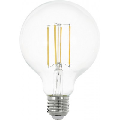 8,95 € Free Shipping | LED light bulb Eglo LM LED E27 8W E27 LED G95 2700K Very warm light. Spherical Shape Ø 9 cm. Glass