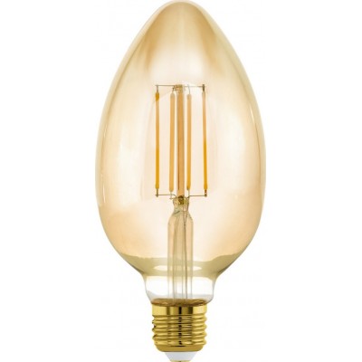 18,95 € 免费送货 | LED灯泡 Eglo LM LED E27 4W E27 LED B80 2200K 非常温暖的光. 椭圆形 形状 Ø 8 cm. 玻璃. 橙子 颜色